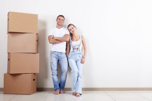Commercial moving team planning a business relocation in Roehampton