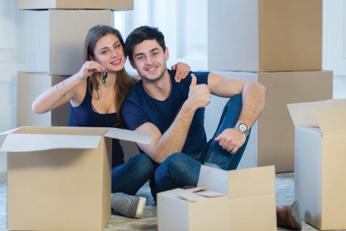 Movers preparing a local home relocation in Roehampton