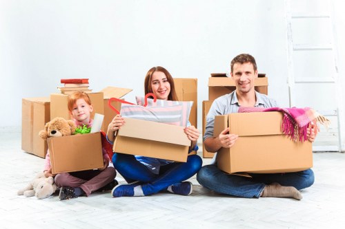 Preparation checklist and packed boxes ready for a Roehampton move