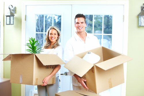 Careful unpacking service in a Roehampton home with labelled boxes